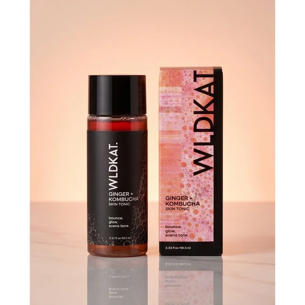 WLDKAT Ginger + Kombucha Skin Tonic 3.33 fl‎ oz 98.5 ml Vegan Face Toner NEW